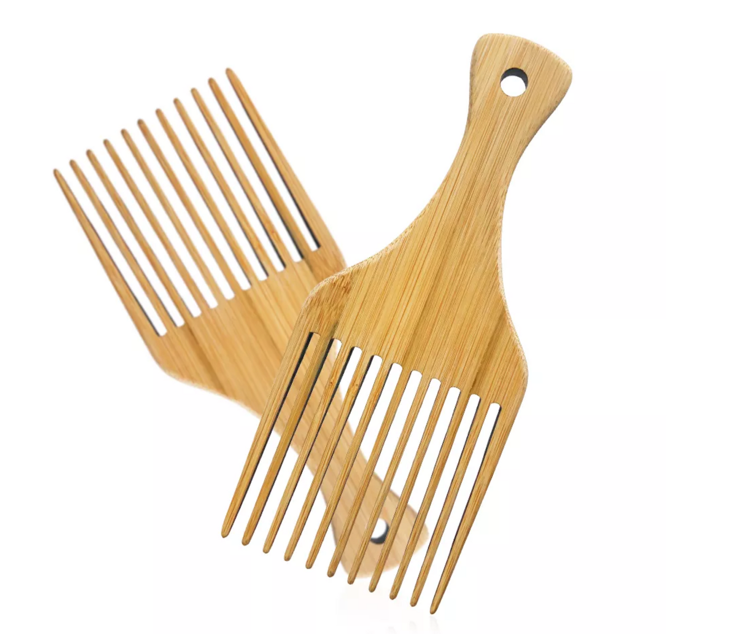 Bamboo Wide Tooth Afro Pick Hair/Beard Comb